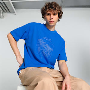 GRAPHICS "Autobahn" Men's Relaxed Fit Tee, Hyperlink Blue, extralarge-IND